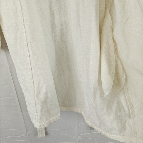 SOld Pottery Barn Cotton Linen Blend Robe In Cream Size Medium - Picture 6 of 10
